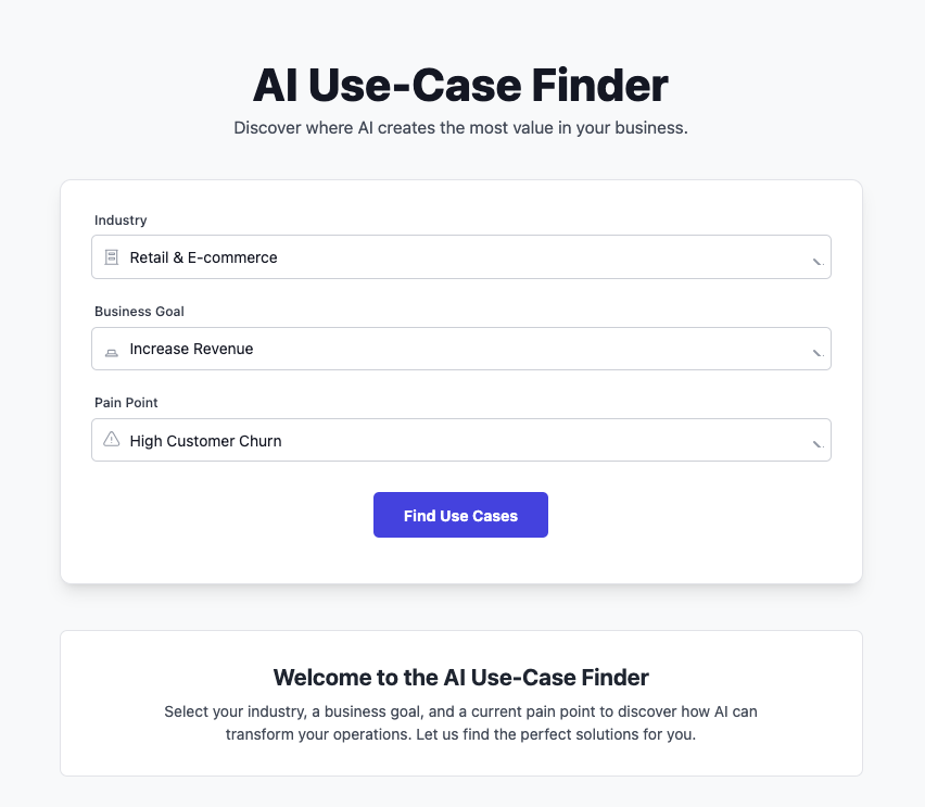 AI Use Case Finder